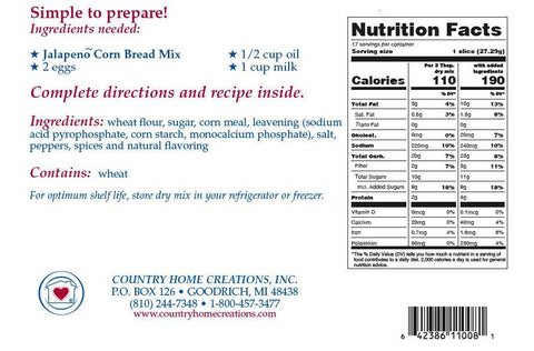 Jalapeno Corn Bread Mix