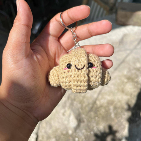 Crochet Croissant Food Charm