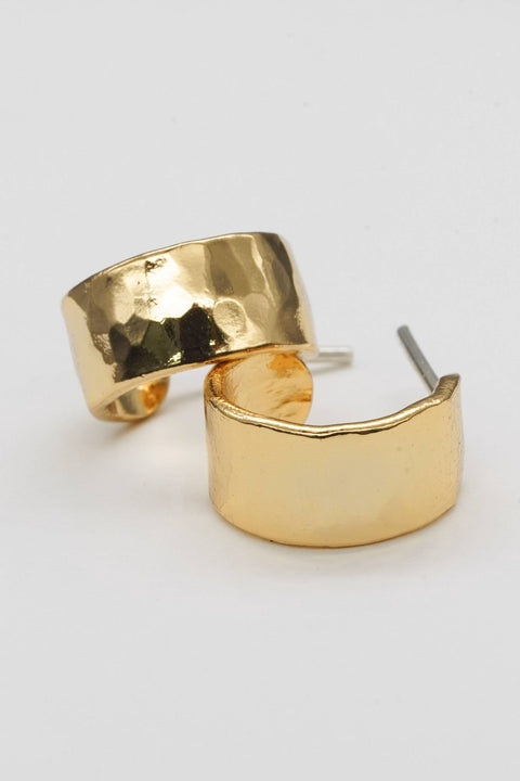 Hammered Hoops Mini Earrings