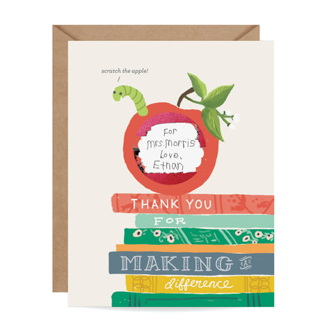 Scratch Off Teacher Thank You Card
