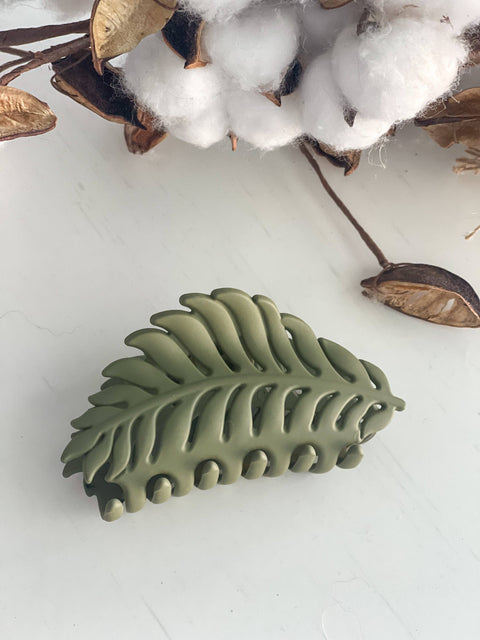 Olive Leaf Hair Clip
