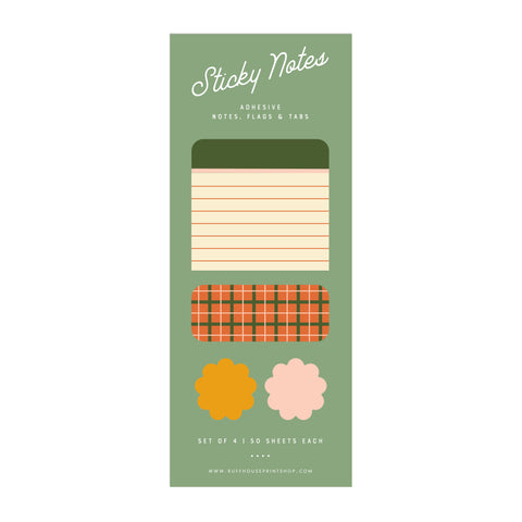 Plaid Sticky Note Set