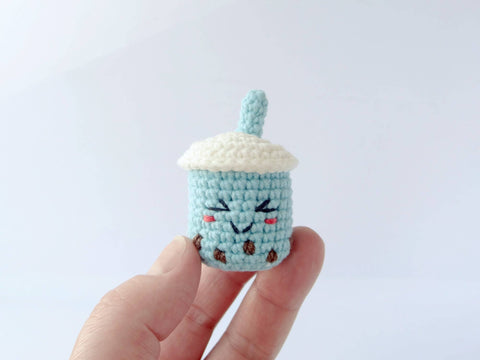 Crochet Tiny Boba Tea Charms