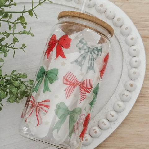 Can Glass w/ Bamboo Lid