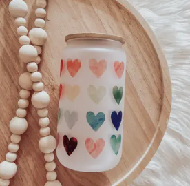 Can Glass w/ Bamboo Lid