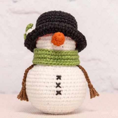 Crochet Snowman Winter Home Decor