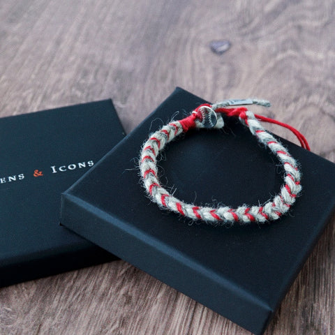 St. Louis Cardinals Game Used Baseball Yarn Friendship Bracelet