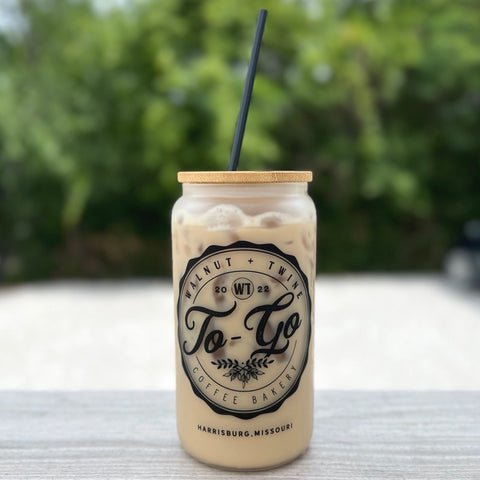 Can Glass w/ Bamboo Lid
