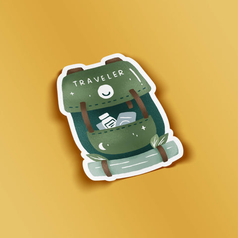 Traveler's Backpack Matte Vinyl Sticker