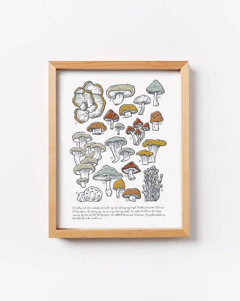 Mushroom & Fungi Wall Art Print