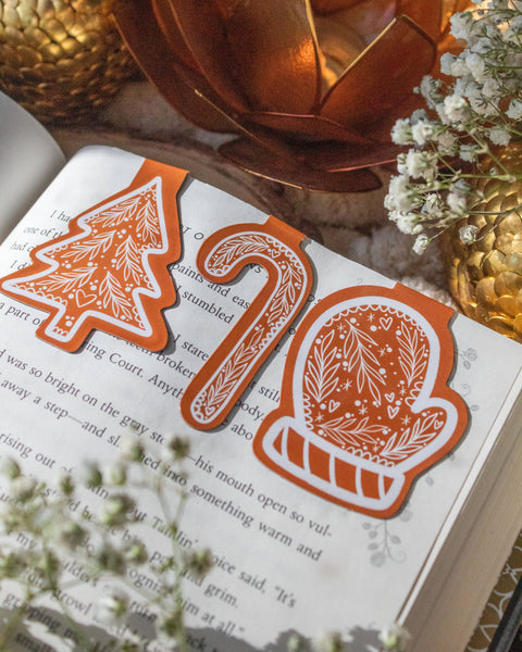 Holiday Cookie Magnetic Bookmarks | Set of 3