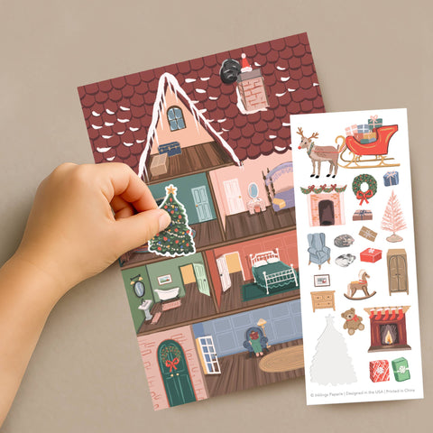 Holiday House Sticker Scene Card