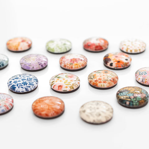 Floral Glass Magnets