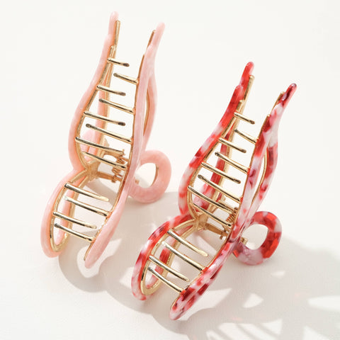 Large Ribbon Metal Bow Hair Claw