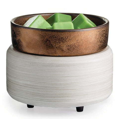 Classic White with Bronze Candle Warmer