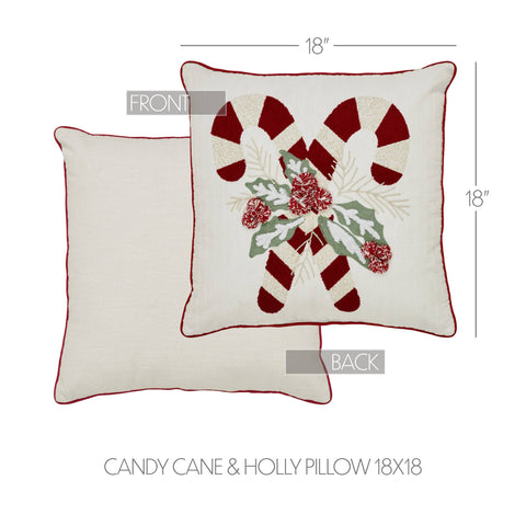 Cozy Candy Cane Pillow
