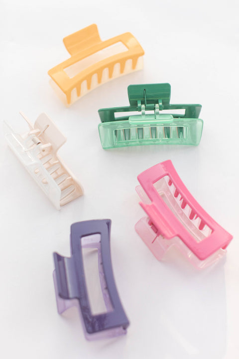 Two Tone Rectangle Hair Clip