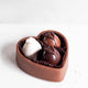 Valentine's Milk Chocolate Heart Box with Three Truffles 6oz