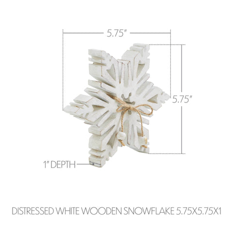 Distressed Wooden Snowflake