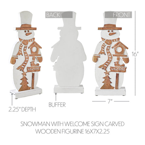 Welcoming Snowman Sign