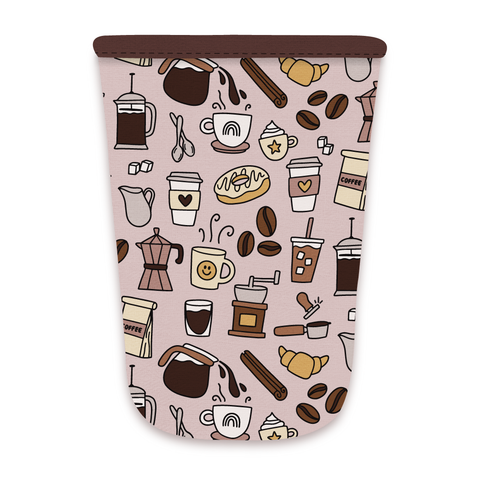 Coffee Pattern Cold Drink Sleeve