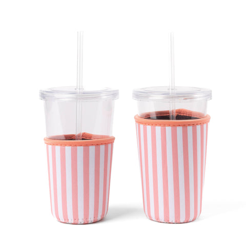 Pink Stripes Drink Sleeve