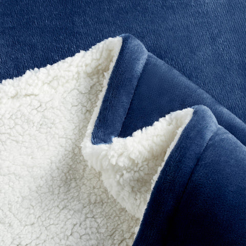 Reversible Sherpa Throw Blanket