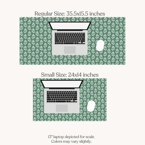 Sage Desk Pad Forget Me Nots Print