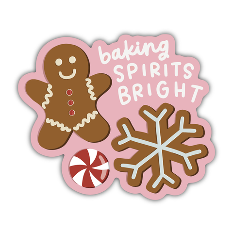 Baking Spirits Bright Holidays Cookie Sticker