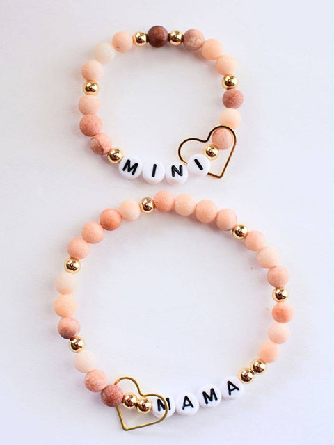 Mama and MINI Pink Bracelet Set