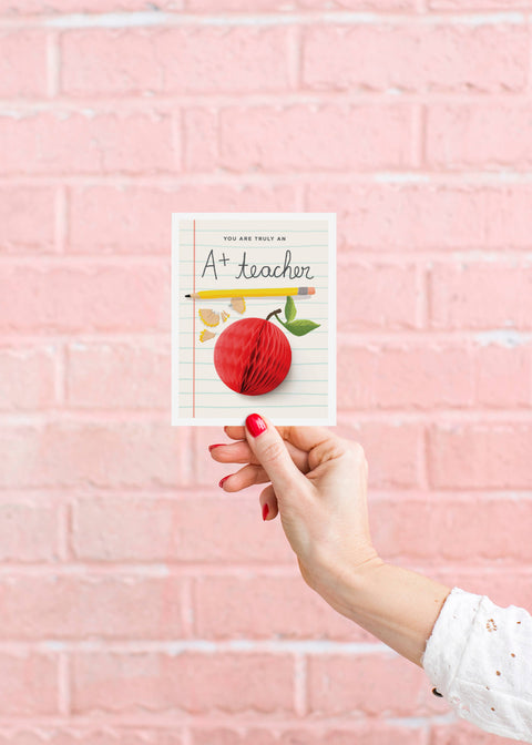 A+ Teacher Pop-up Card