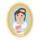 Pride and Prejudice Elizabeth Bennet Portrait Sticker