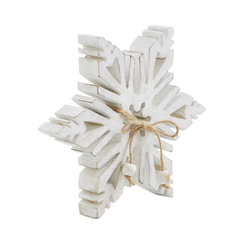 Distressed Wooden Snowflake