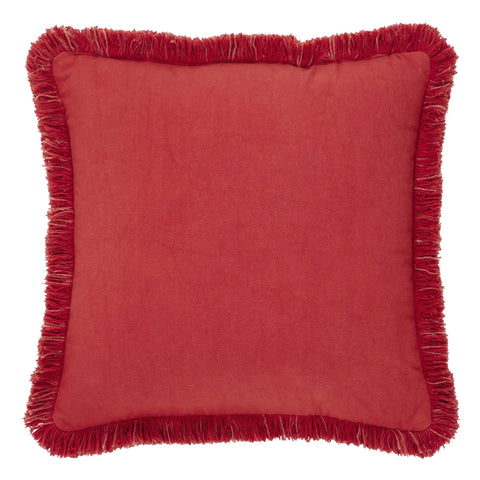 Red Snowflake Stone Washed Pillow