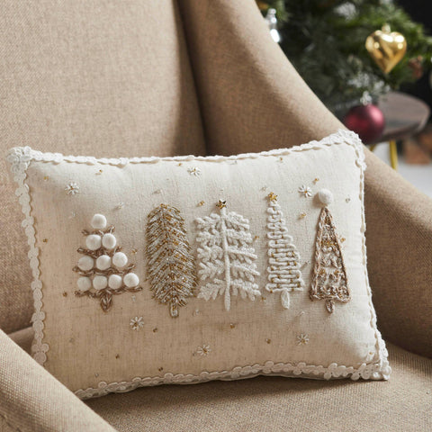 Winter Trees Cream Pillow