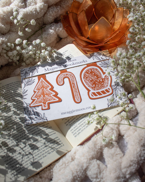 Holiday Cookie Magnetic Bookmarks | Set of 3