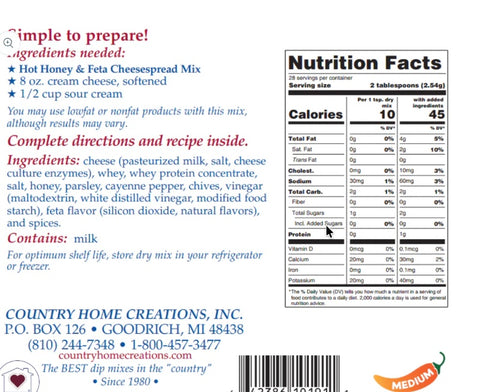Hot Honey + Feta Cheese Spread Mix
