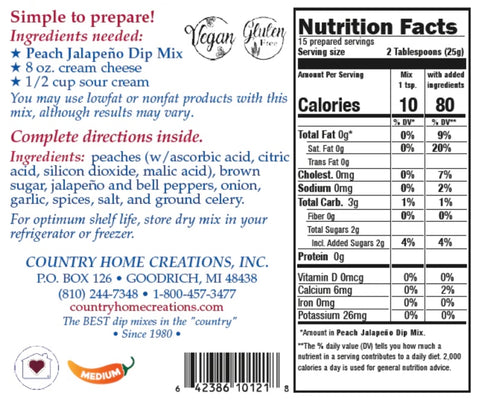 Peach Jalapeño Dip Mix