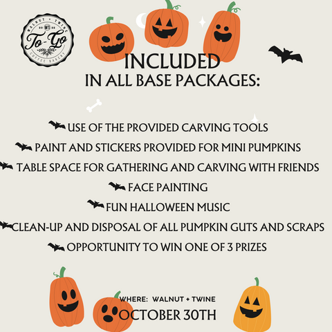 Pumpkins & Pastries Base Packages | Community Carve-Off
