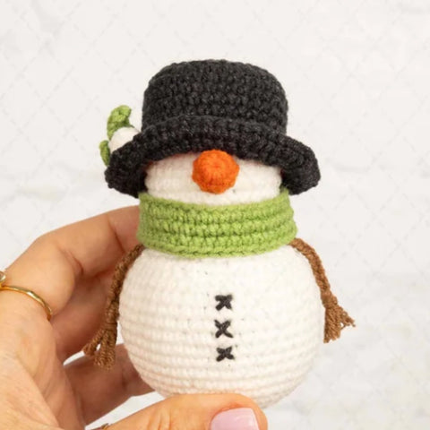 Crochet Snowman Winter Home Decor