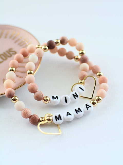 Mama and MINI Pink Bracelet Set