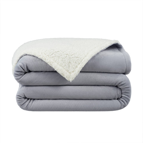 Reversible Sherpa Throw Blanket