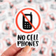 No Cell Phones Decal Sticker