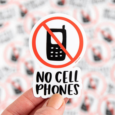 No Cell Phones Decal Sticker