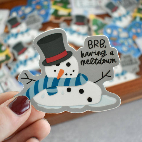Having A Meltdown Sticker | Snowman