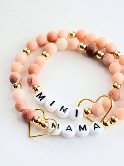 Mama and MINI Pink Bracelet Set