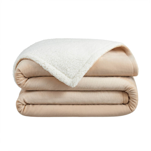 Reversible Sherpa Throw Blanket