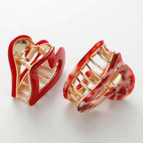 Small Heart Metal Hair Claw