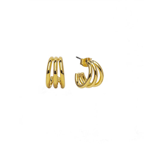 Gold-filled Triple Mini Hoops | Waterproof