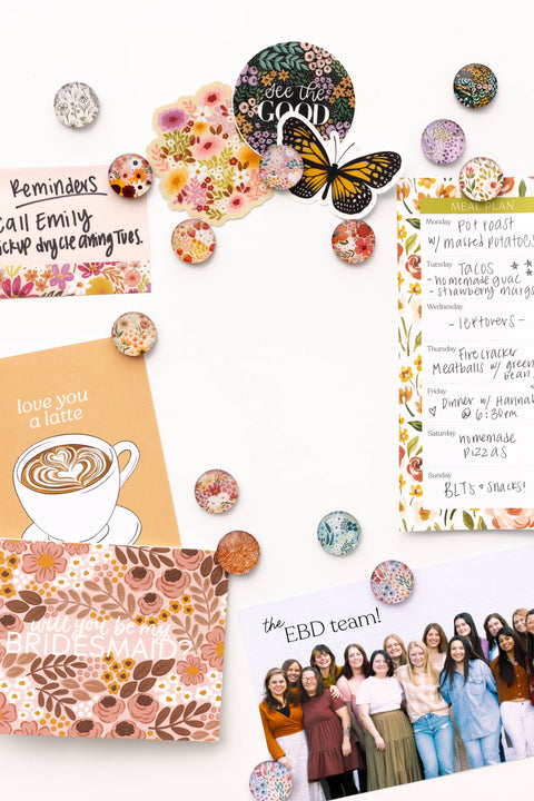 Floral Glass Magnets